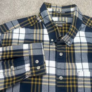 Eddie Bauer Mens Tall XL Classic Fit Plaid Flannel Button Down Shirt Long Sleeve